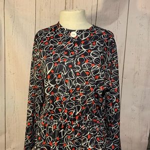 Vintage 80s 1980s dress pop art retro modest